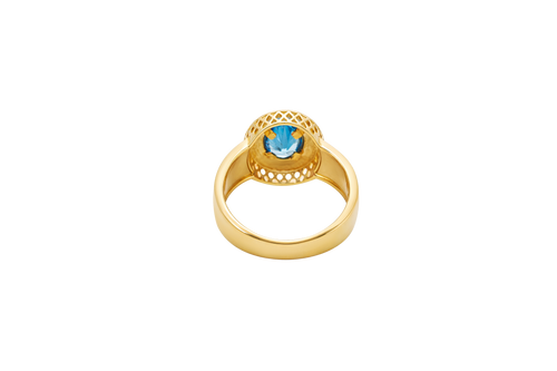 14KT Gold Ring Women's Turquoise "Class of 2025" Oval Center CZ Stone White Round CZ Stones Border Plain Graduation Hat/Books Band