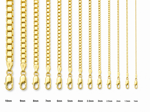 14KT Gold Bracelet Box Link 5mm
