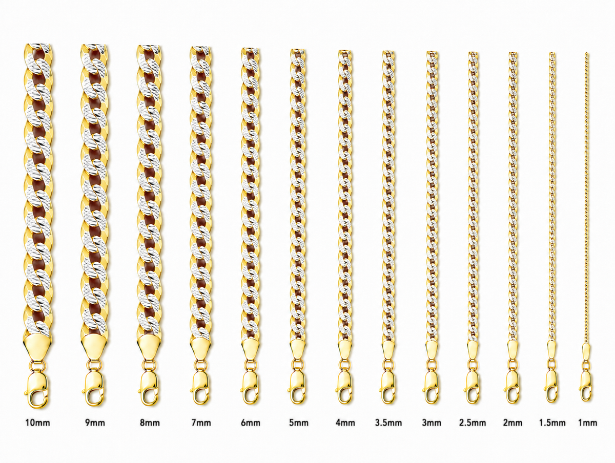 14KT Gold Bracelet Hollow Curb Pave 1.5mm