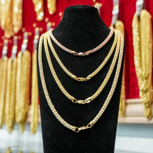 14KT Gold Chain Rose Gold Ice 3mm