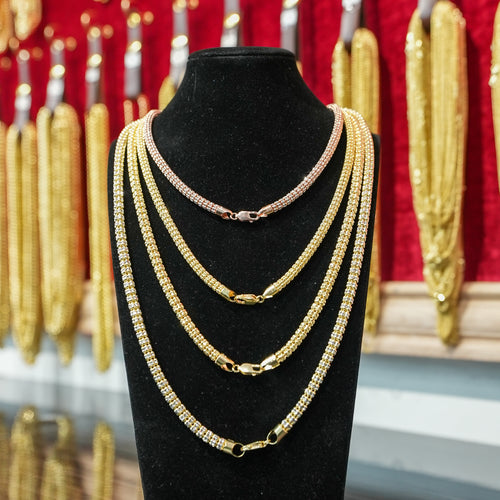 14KT Gold Chain Rose Gold Ice 3mm