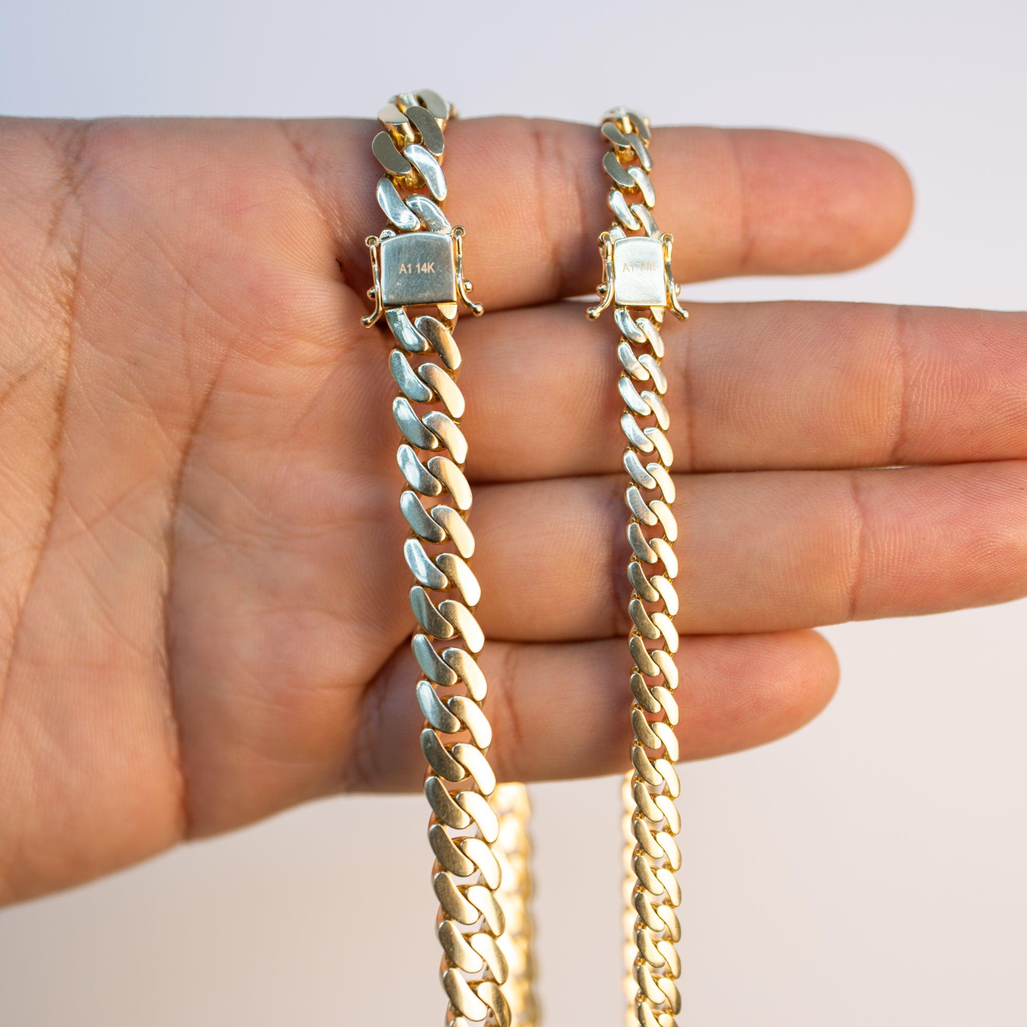14KT Gold Chain Semi Solid Royal Miami 2mm