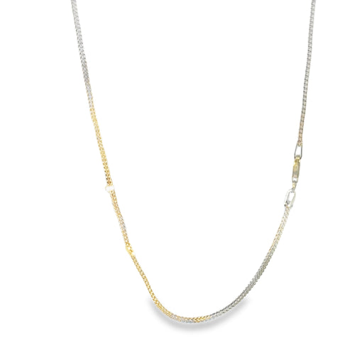 14KT Gold Chain Solid Flat Franco 2mm