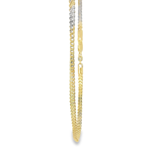 14KT Gold Chain Hollow Box Franco 3mm