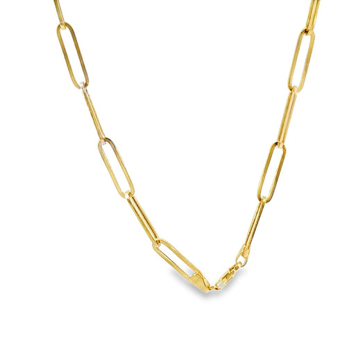 14KT Gold Chain Solid Paper Clip 5mm