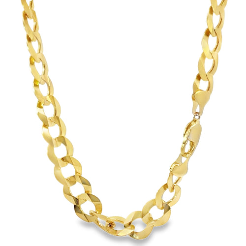 14KT Gold Chain Hollow Curb 13mm