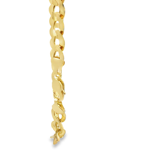 14KT Gold Chain Hollow Curb 13mm