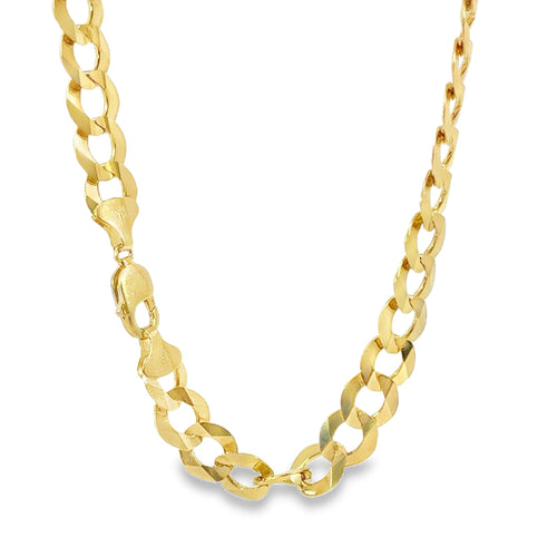 14KT Gold Chain Hollow Curb 13mm