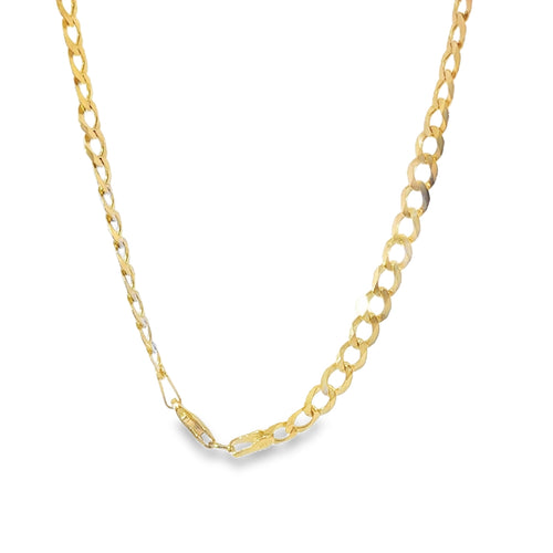 14KT Gold Chain Hollow Curb 5mm