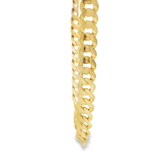 14KT Gold Chain Hollow Curb 9mm