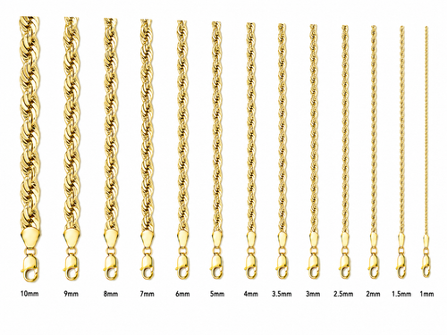 14KT Gold Bracelet Hollow Diamond Cut Rope 4.5mm
