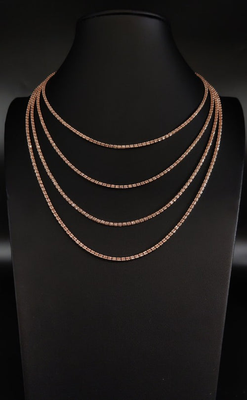 14KT Gold Chain Rose Gold Ice 1mm