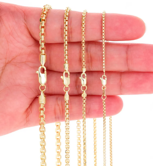 14KT Gold Chain Solid Rolo 10mm