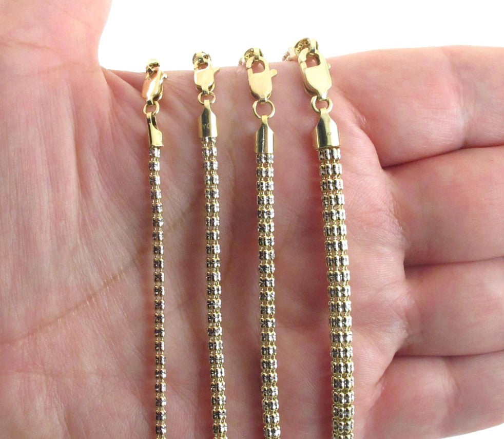 14KT Gold Chain Ice 10mm