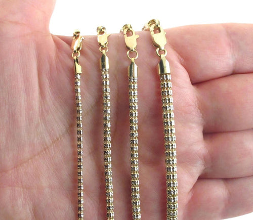 14KT Gold Chain Ice 10mm
