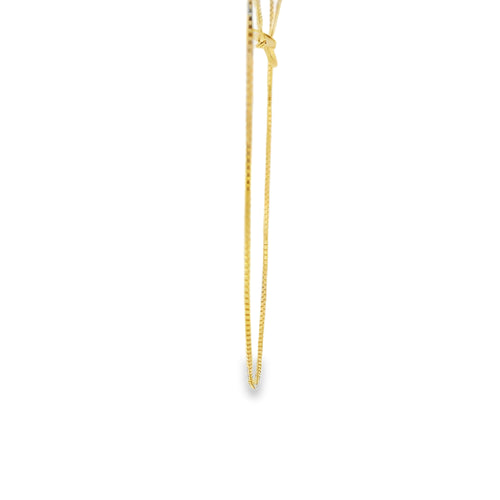14KT Gold Solid Thin Chain Disco Box Link with Spring Lock Clasp .8mm