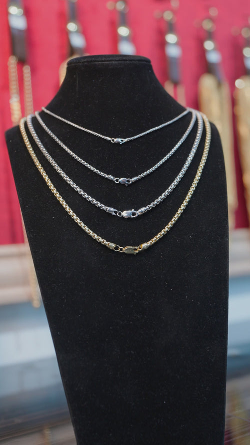 14KT Gold Chain Hollow Rolo 2.5mm