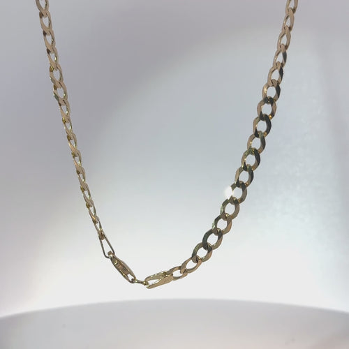 14KT Gold Chain Hollow Curb 5mm