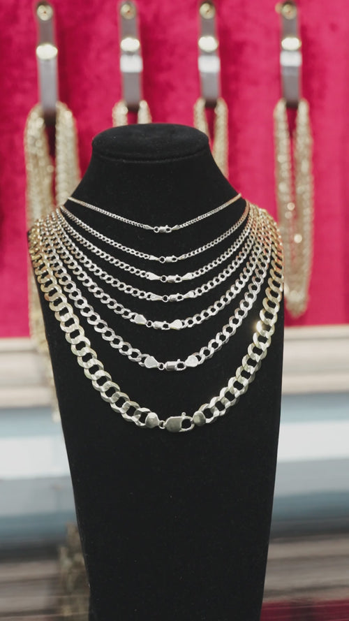14KT Gold Chain Solid Curb 1.5mm