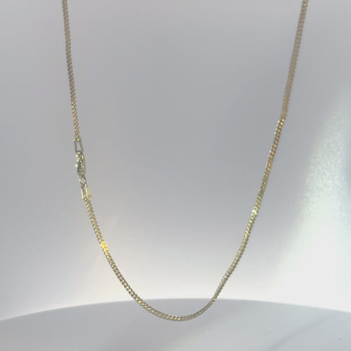 14KT Gold Chain Hollow Flat Franco 2mm