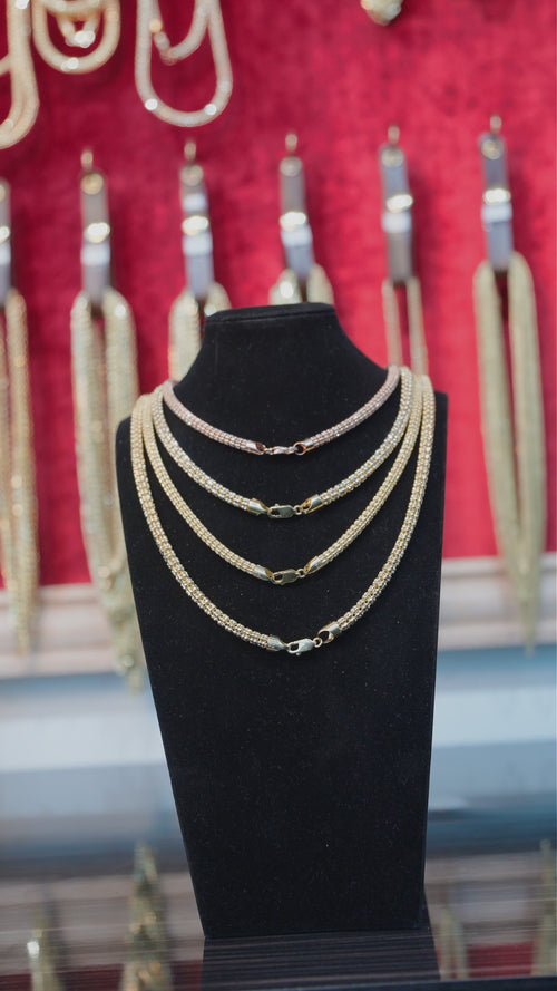 14KT Gold Chain Rose Gold Ice 2.5mm