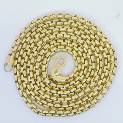 14KT Gold Chain Solid Rolo 6mm