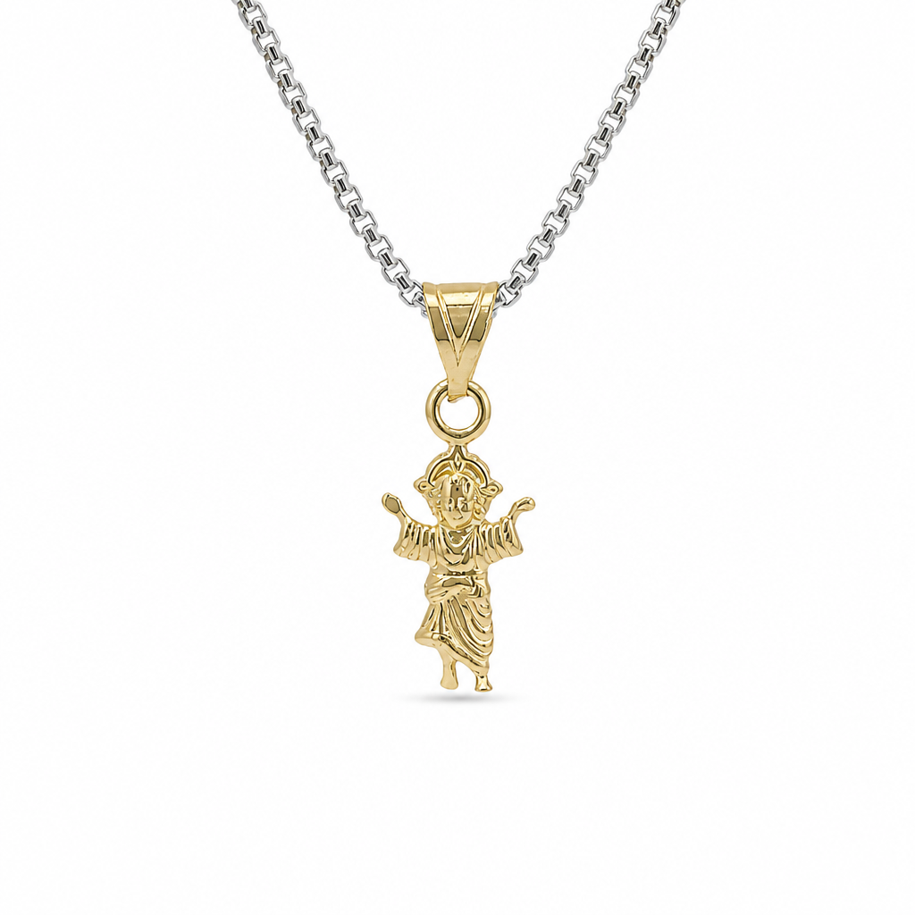 14KT Gold Charm Extra Small Angel with Plain Bell