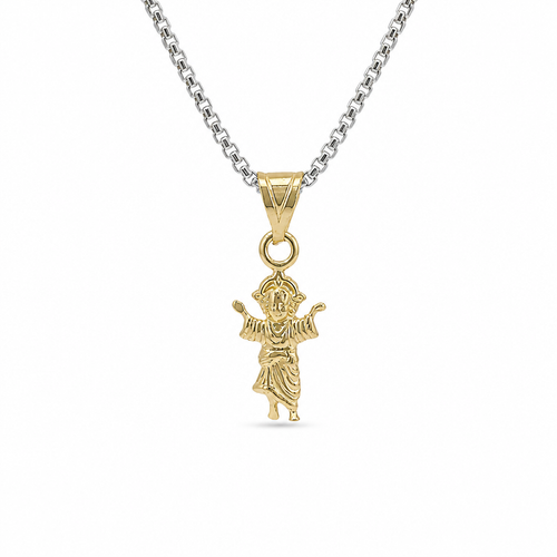 14KT Gold Charm Extra Small Angel with Plain Bell