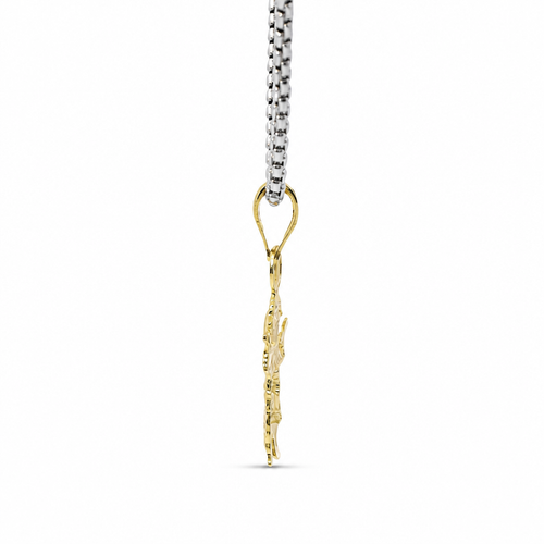 14KT Gold Charm Extra Small Angel with Plain Bell