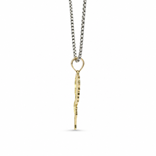 14KT Gold Charm Medium Betty Boop Full Body with Diamond Cut Hair and Plain Bell