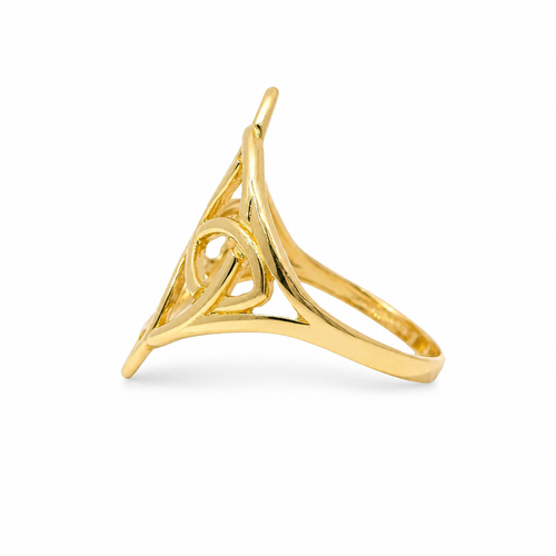 14KT Gold Ring Women's Celtic Knot with Open Split Band