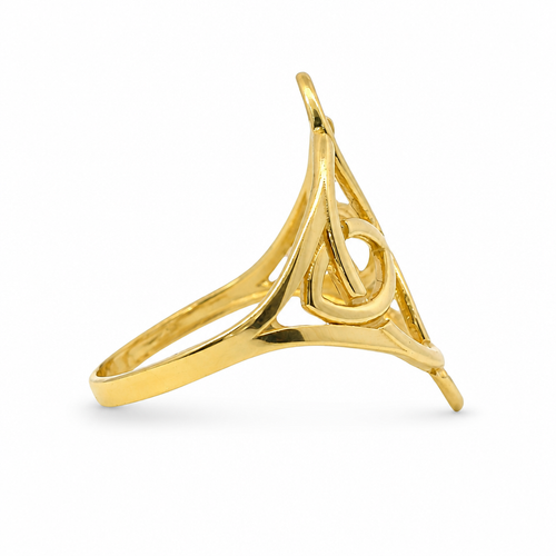 14KT Gold Ring Women's Celtic Knot with Open Split Band