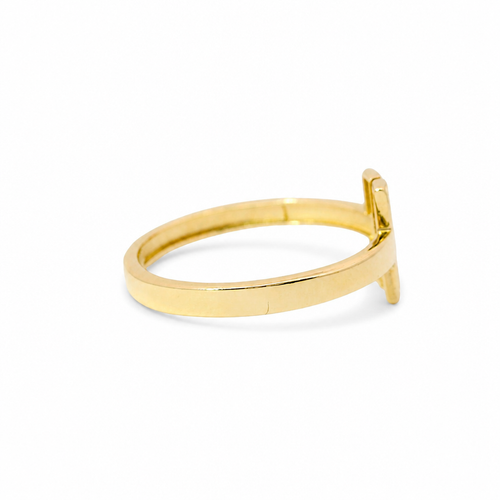14KT Gold Ring Women's Light Weight Split Bar Band