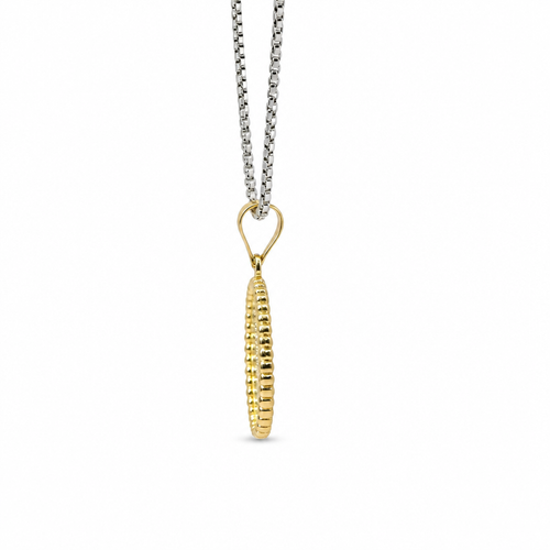 14KT Gold Charm Jumbo Two Tone Cupid Coin with Plain Bell