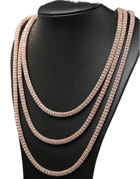 14KT Gold Chain Rose Gold Ice 1.5mm