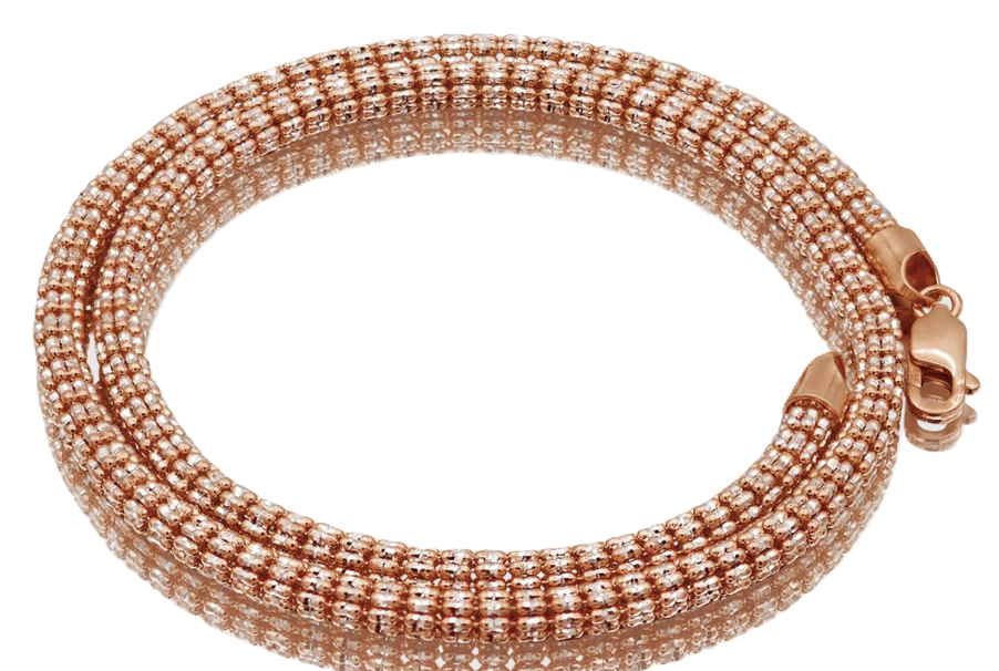 14KT Gold Chain Rose Gold Ice 5mm