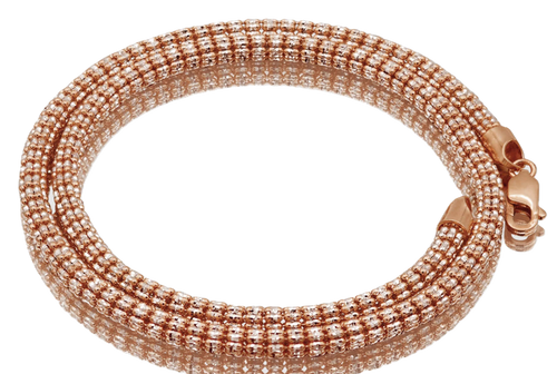 14KT Gold Chain Rose Gold Ice 5mm