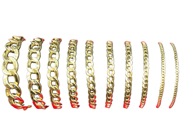 14KT Gold Bracelet Solid Curb 6mm