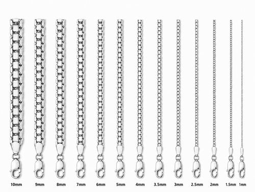14KT Gold Chain Hollow White Gold Rolo 3mm