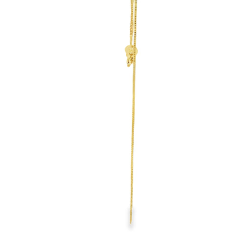 14KT Gold Solid Thin Chain Box Link with Spring Lock Clasp .4mm